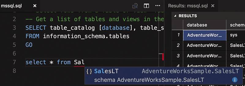 Visual Studio Code: 利用 MSSQL 插件创建数据库 IDE
