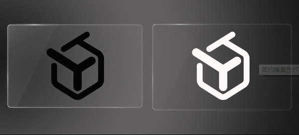 简约橘黄色YT英文字母LOGO