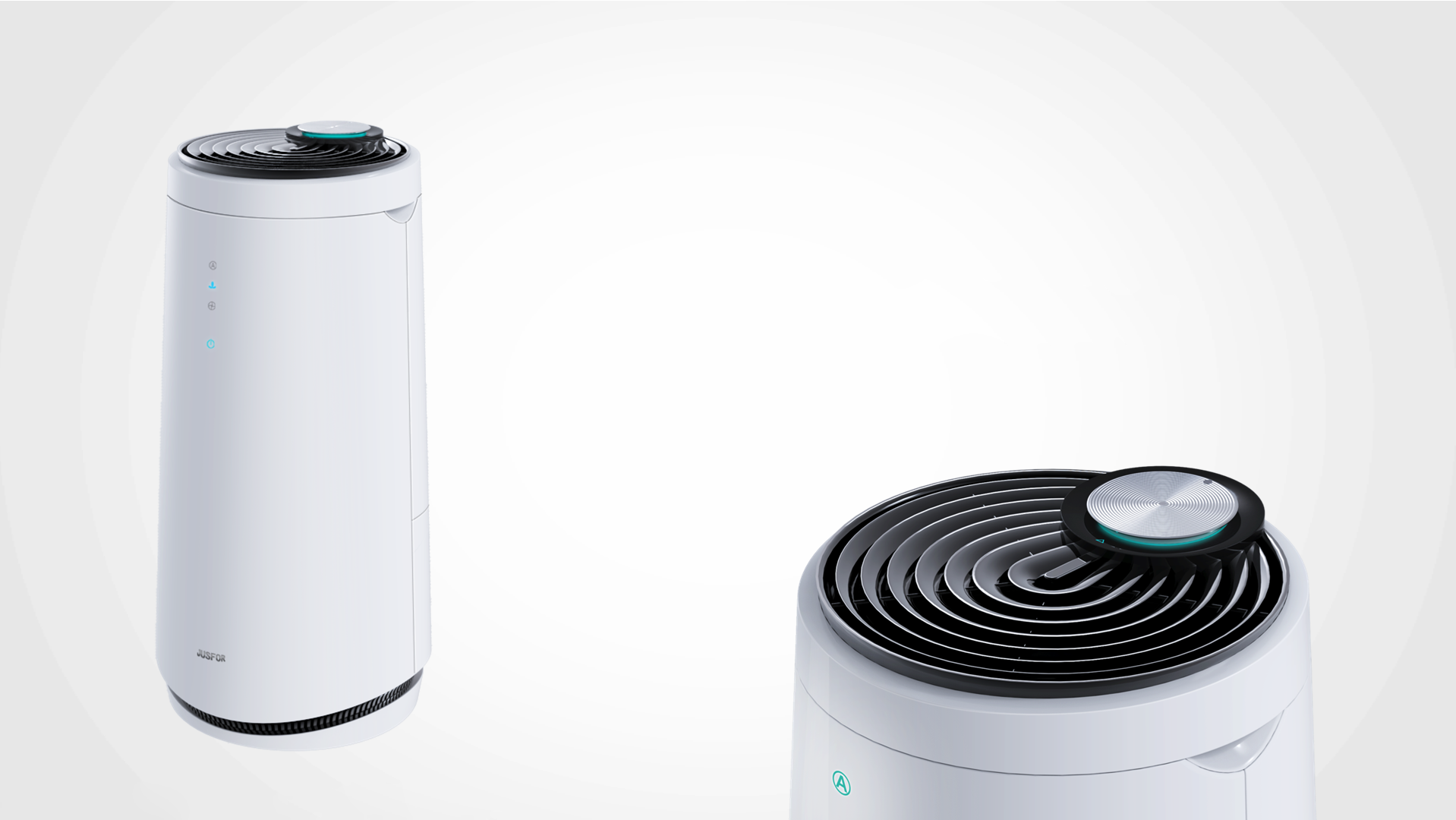 一款小型很有科技感的空气净化器产品
