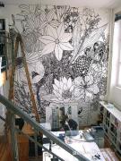 一路繁花似锦的欧式手绘墙装修设计欣赏