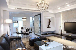 现代别墅客厅装修效果图