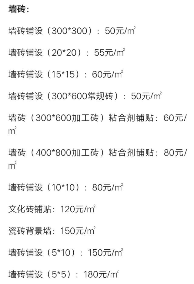 史上最详细装修报价明细表