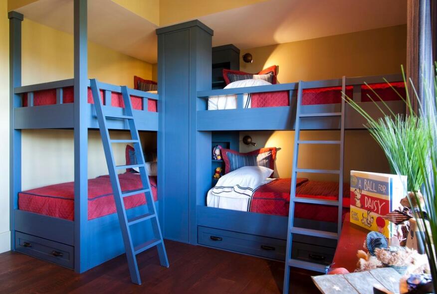 上下床英式风格寝室装修设计欣赏