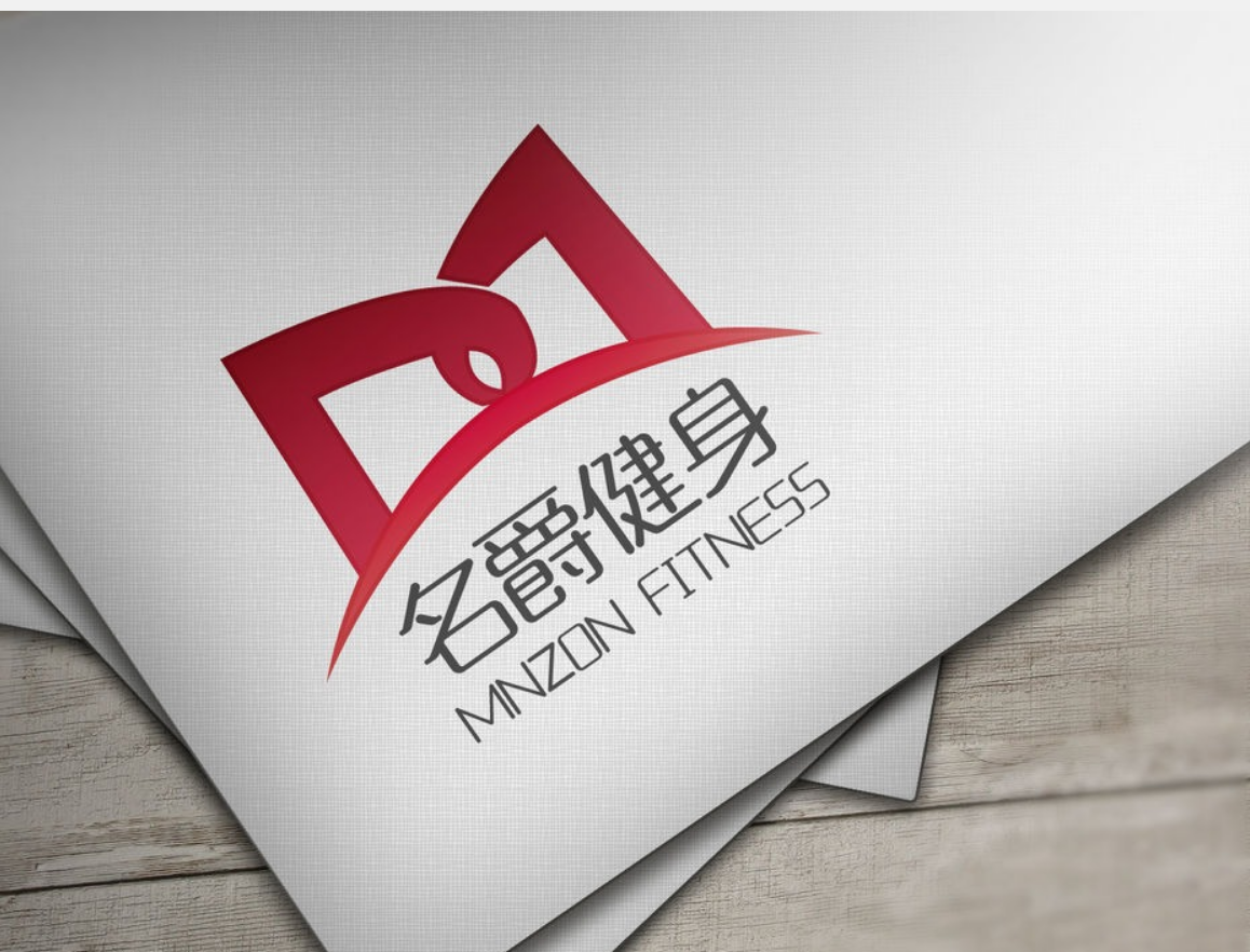 变形时尚名爵健身店名logo设计