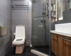 星级宾馆长四米宽两米的卫生间装修出来的效果图