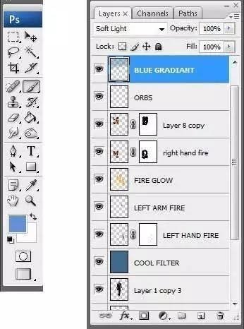 PS教程:合成火焰特效制作火焰字制作教程