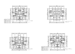 某室内A户型平面及建筑立面结构图