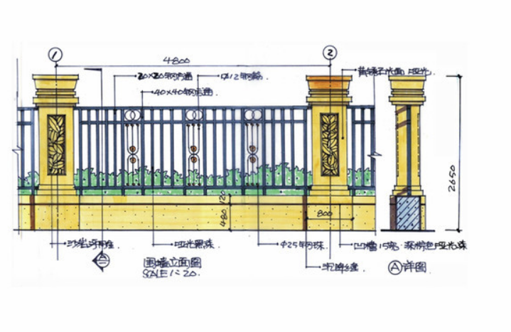 围墙设计立面图