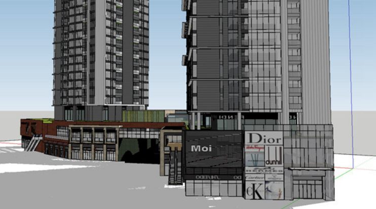 商住大楼建筑效果图