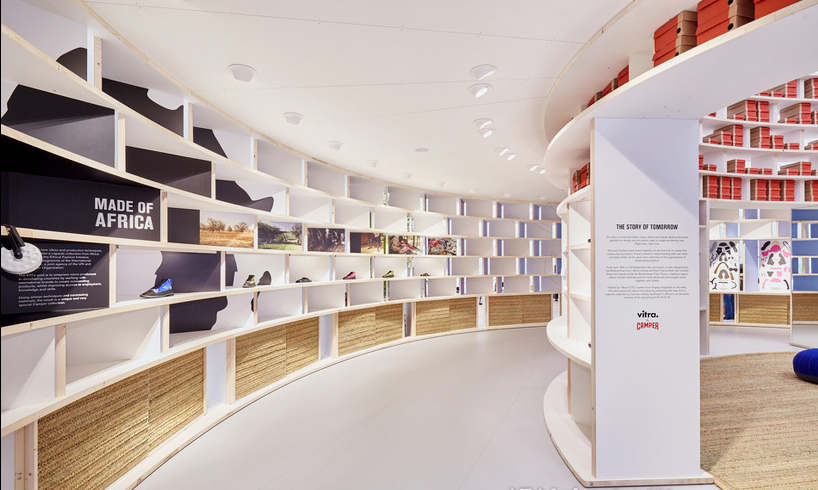 好看的鞋店展示架效果图