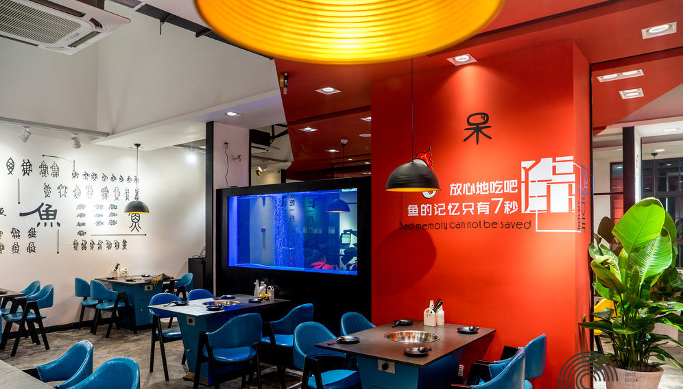 混搭餐厅手绘背景墙图片