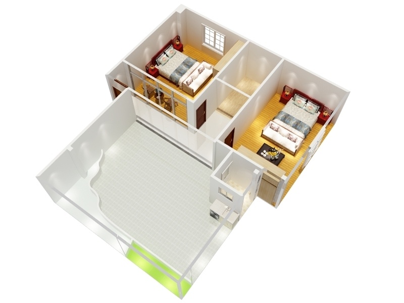 光灯小区刘女士屋顶加层想（装修效果图）