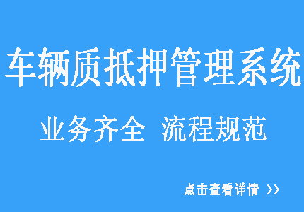 车辆质抵押金融借贷管理系统