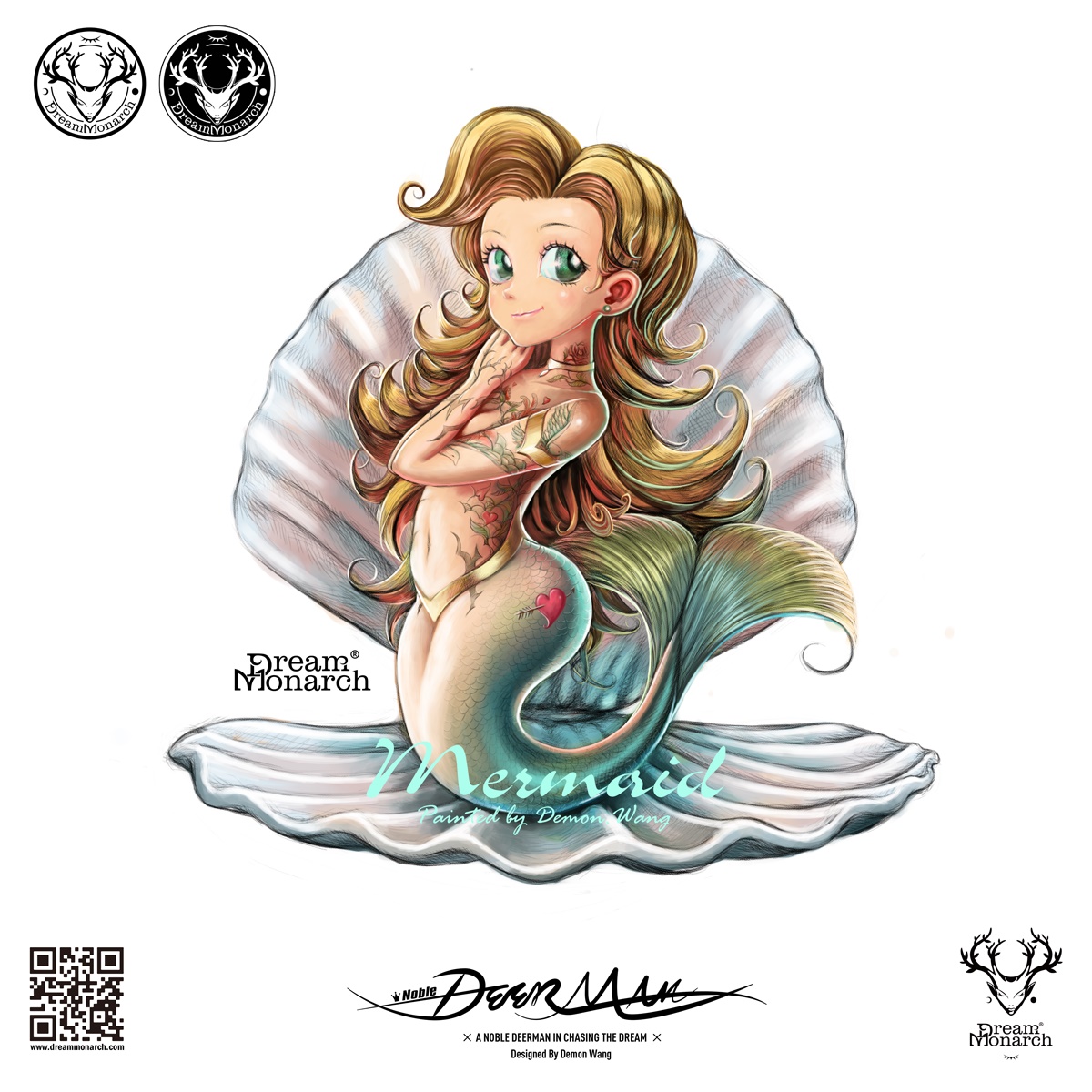 美人鱼 卡通形象作品-王赟涵作品