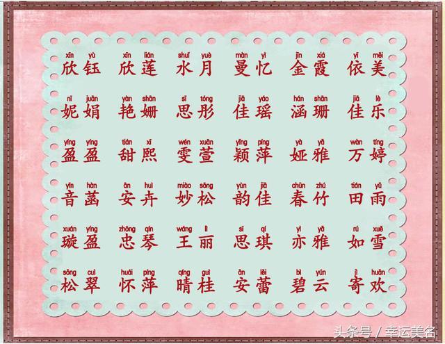 经典好听的女宝宝起名大全,引经据典女宝宝名字大全