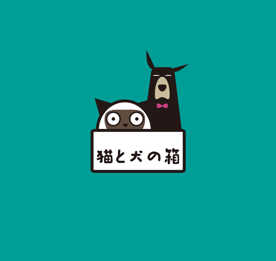日本猫狗盒子logo设计