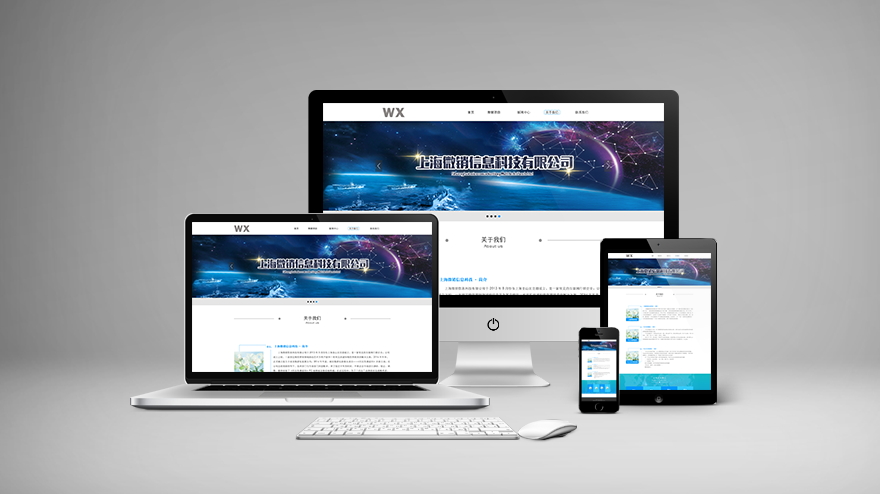 上海微销信息科技有限公司官网界面设计