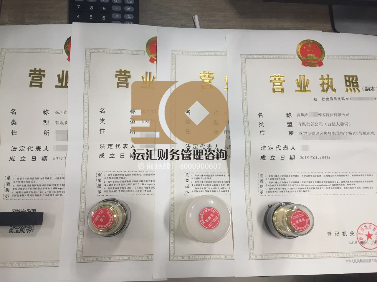 公司营业执照案例展示
