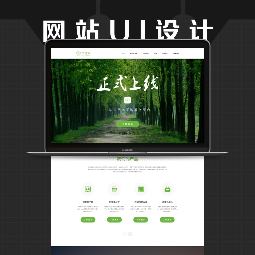 树管家官方网站UI设计