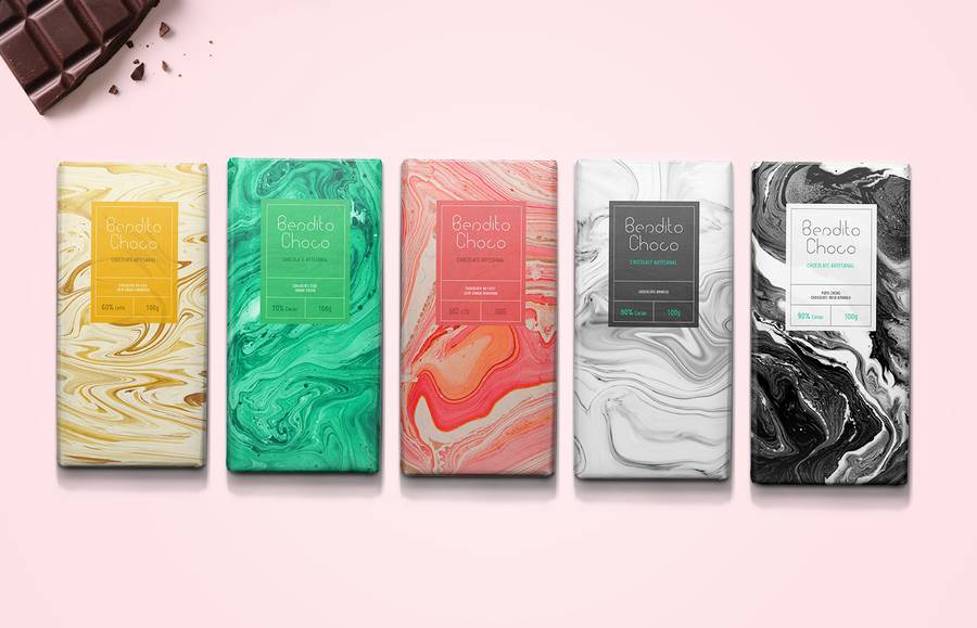 精美的质感纹理:Bendito Choco巧克力包装 2018最新最全纹理素材集锦,纹理素材模板免费下载