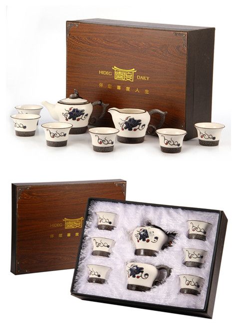 这么精致的茶具包装设计,看第一眼就喜欢上了