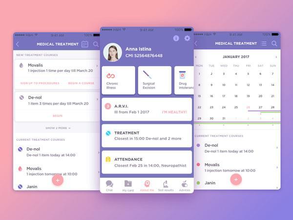 2019简洁实用的医疗软件UI设计欣赏