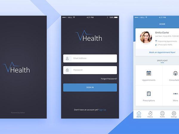 2019简洁实用的医疗软件UI设计欣赏