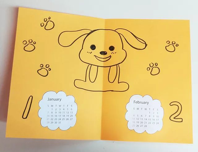 手工创意新年日历制作