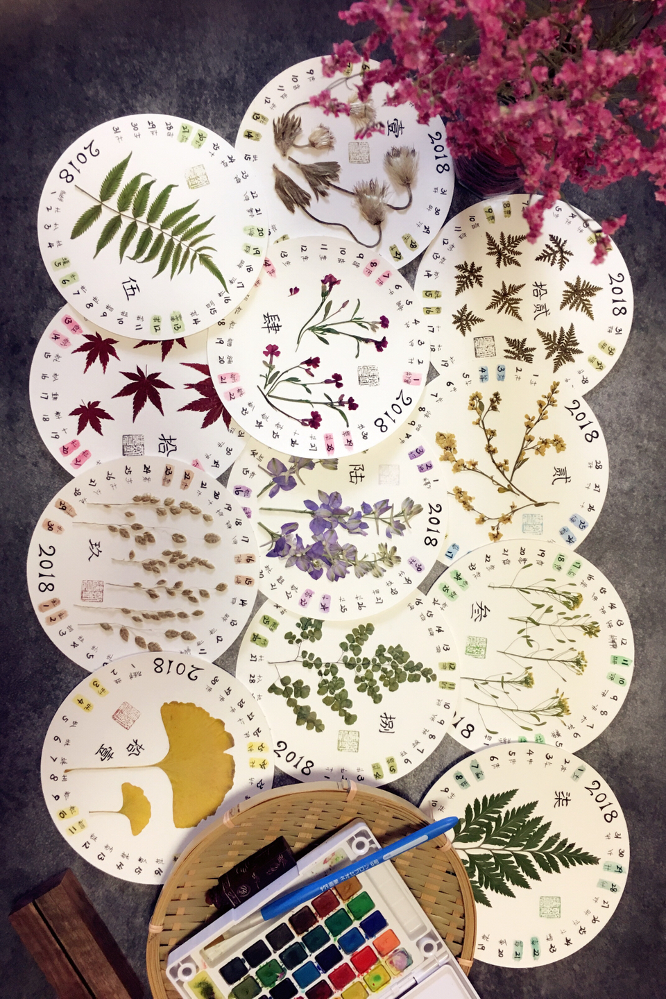 季节植物日历制作