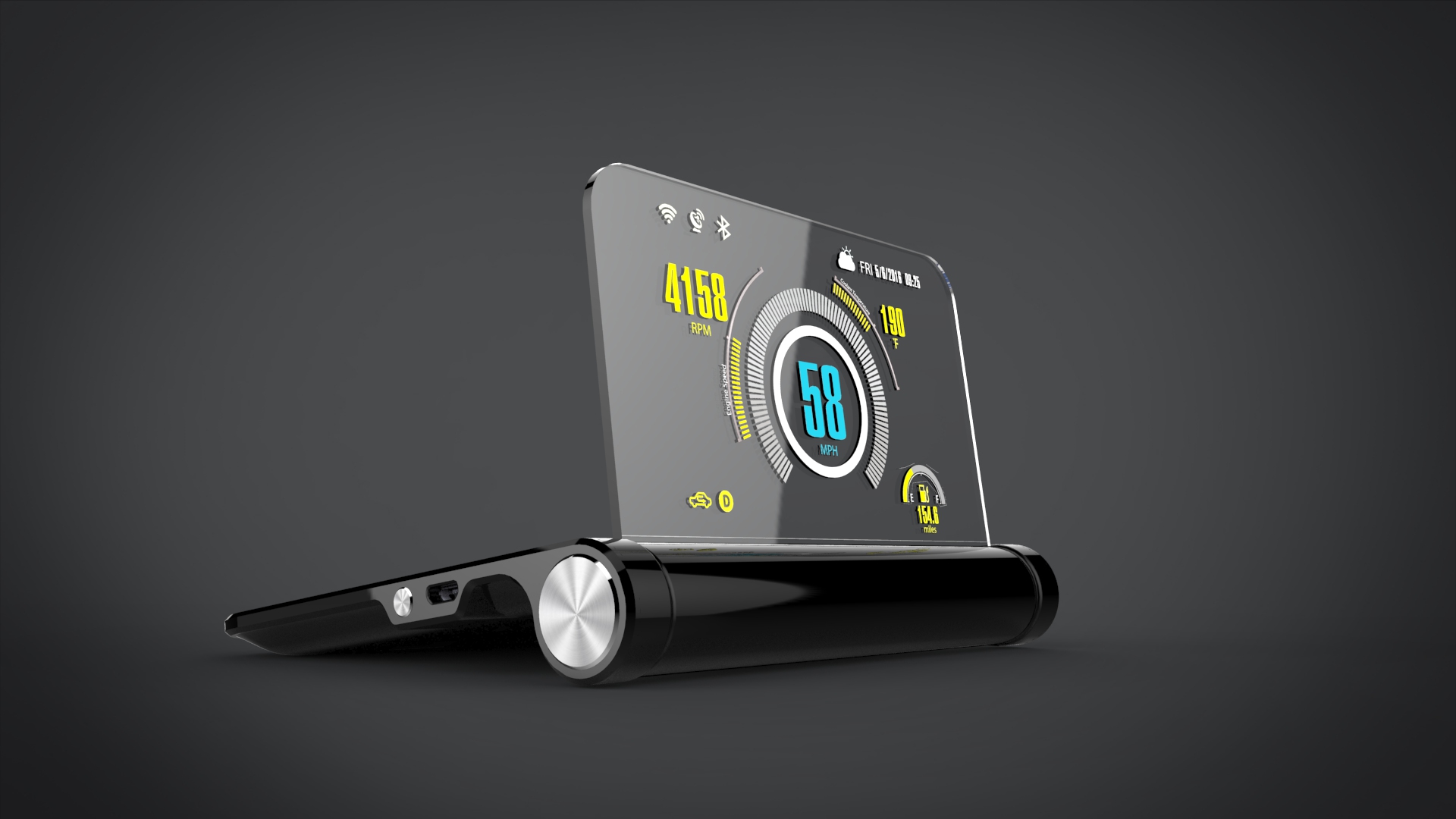 加南设计丨车载HUD抬头显示器 车载用品 产品外观结构设计