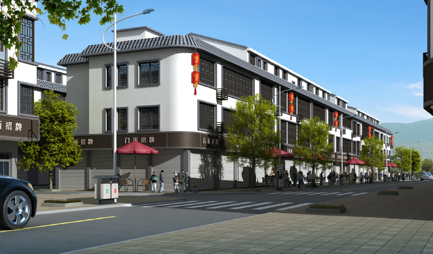 城镇立面改造设计-案例展示-一品威客网