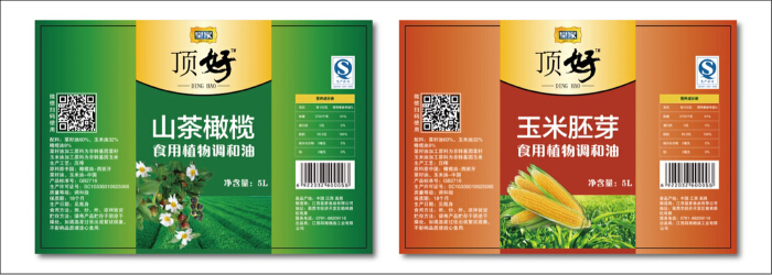 食用油标签设计