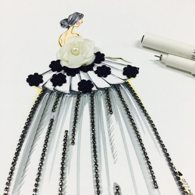 创意服装设计画手稿