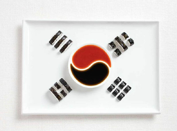 食材国旗设计