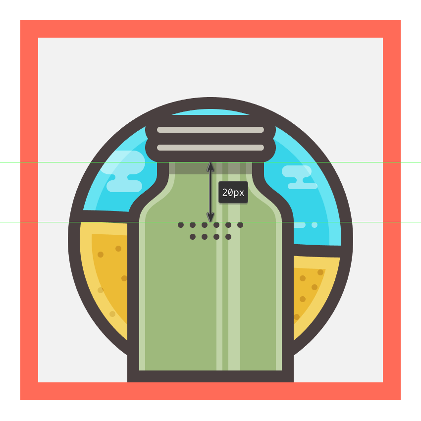 ai设计制作海滩图标方法