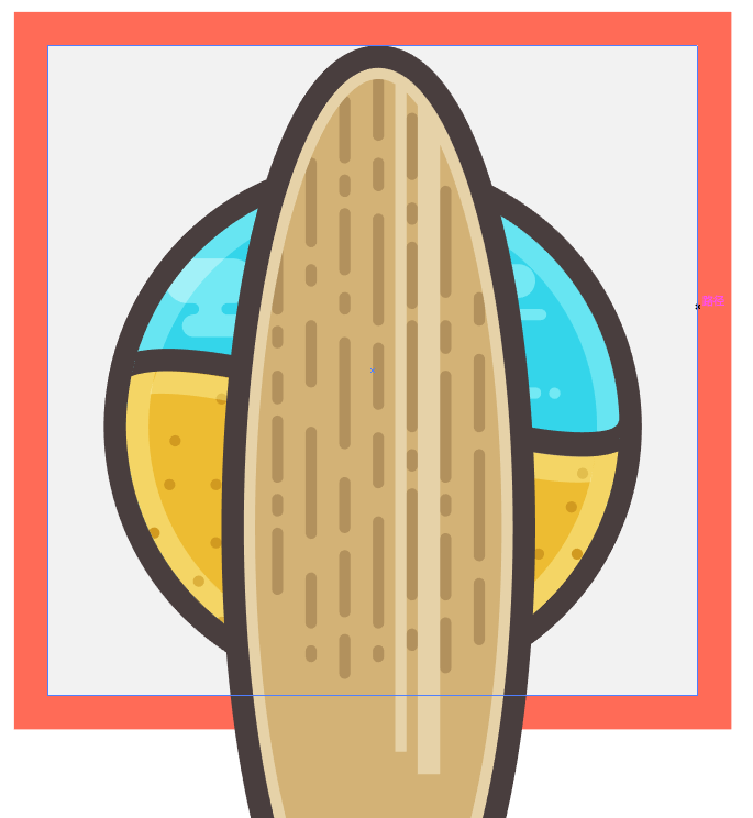 ai设计制作海滩图标方法