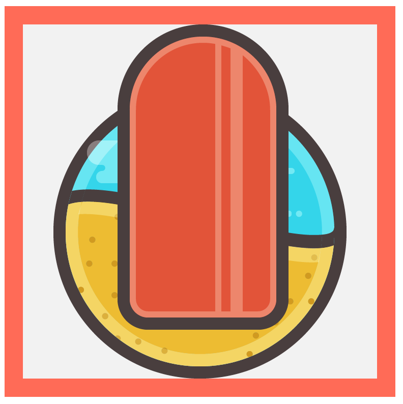 ai设计制作海滩图标方法