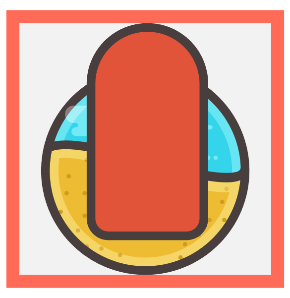 ai设计制作海滩图标方法