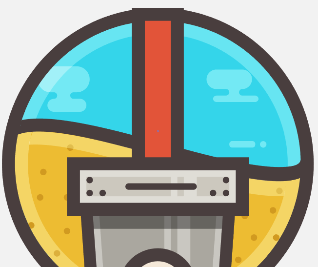 ai设计制作海滩图标方法