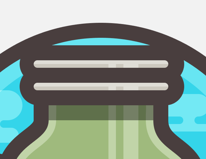 ai设计制作海滩图标方法