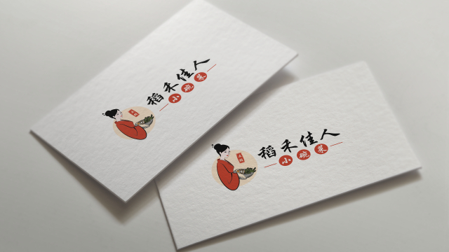 稻禾佳人：餐饮品牌LOGO设计 典雅且不失大气