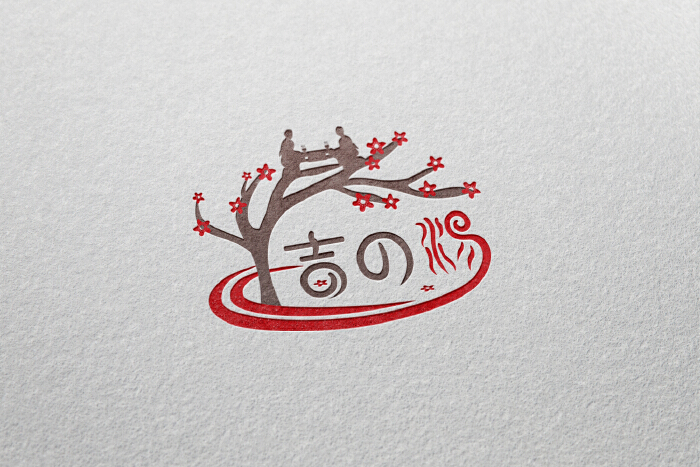 日式温泉logo设计