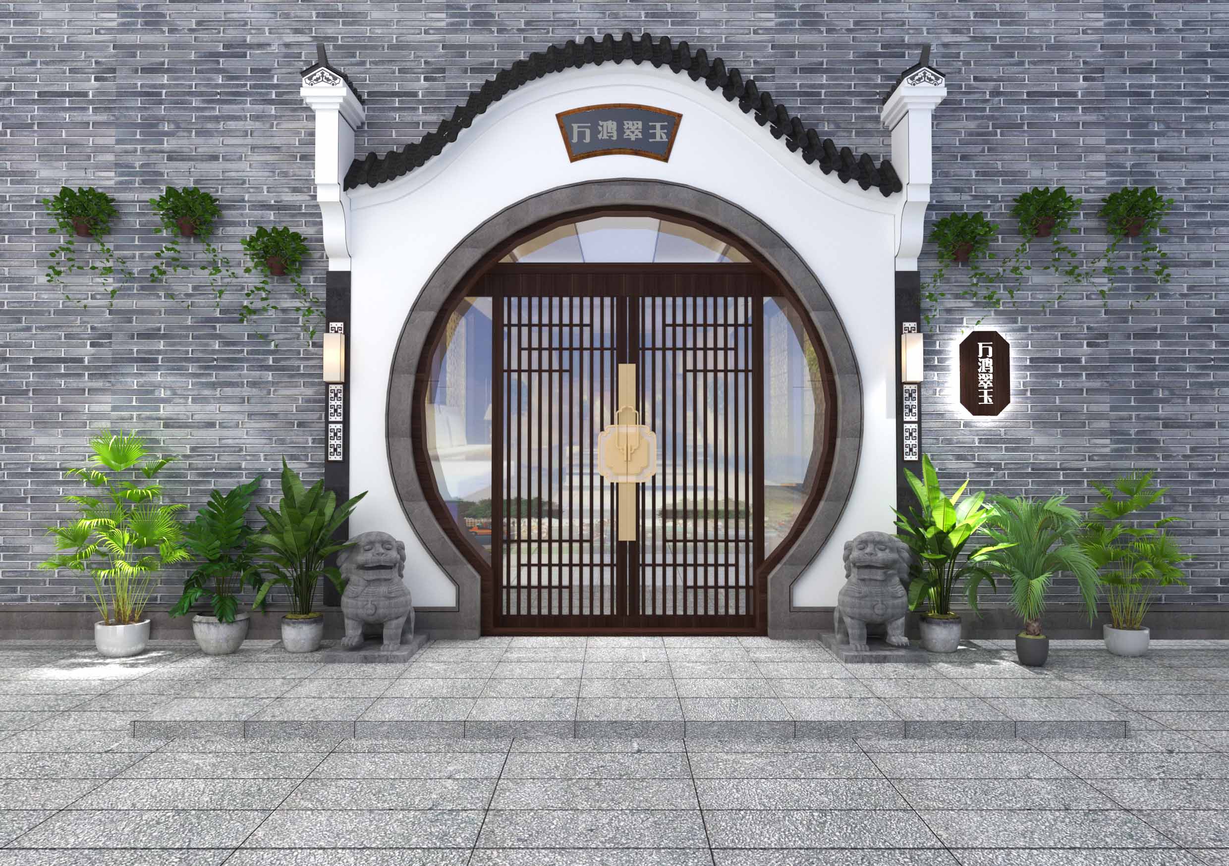 中式门头景观设计