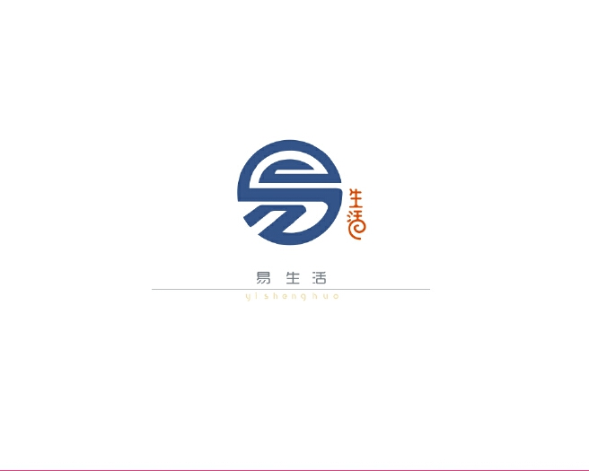易生活文字logo设计