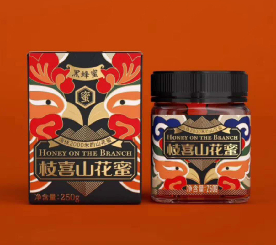枝喜山花蜜包装设计