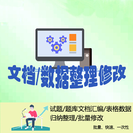 word文档excel数据试题题库批量快速修改整理服务
