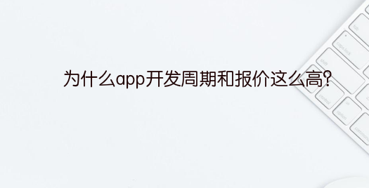 为什么app开发周期和报价这么高?