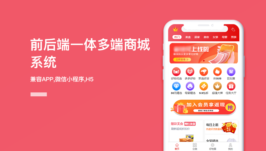 前后端一体多端商城系统