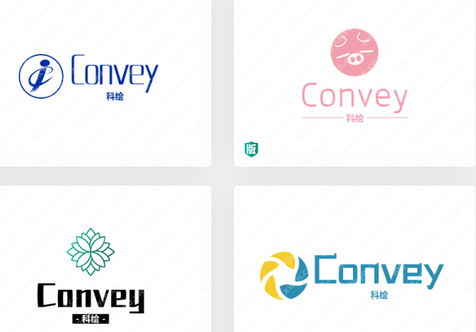有寓意英文谐音logo设计作品欣赏:“Convey”——科绘