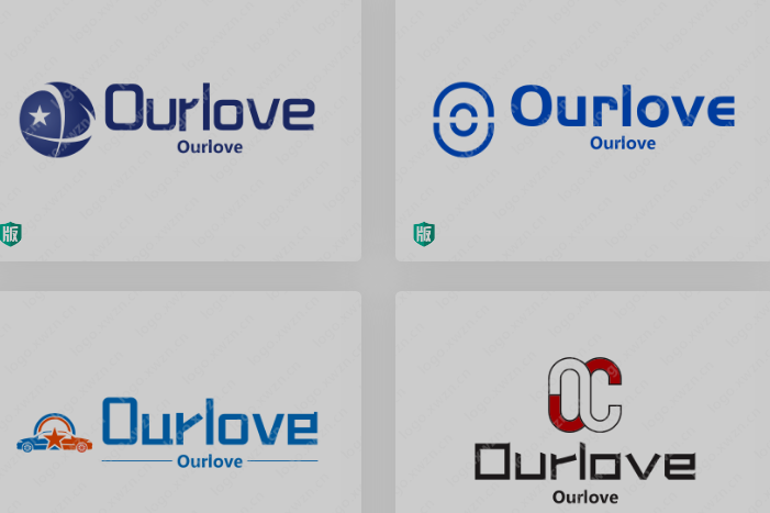 婚礼logo设计作品分享:“Ourlove”——欧恋,马上领证的快来看看吧